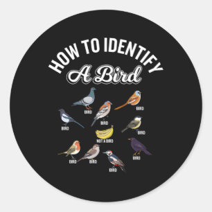 Bird Watcher How To Identify A Bird Birder Classic Round Sticker