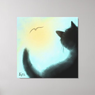 Bird Watcher Stretched Canvas Print