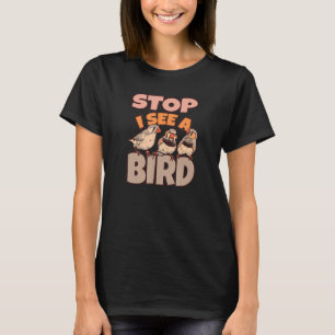 Bird Watching Binoculars Bird Species T-Shirt