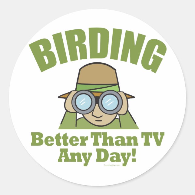 Bird Watching, Birding Classic Round Sticker (Front)
