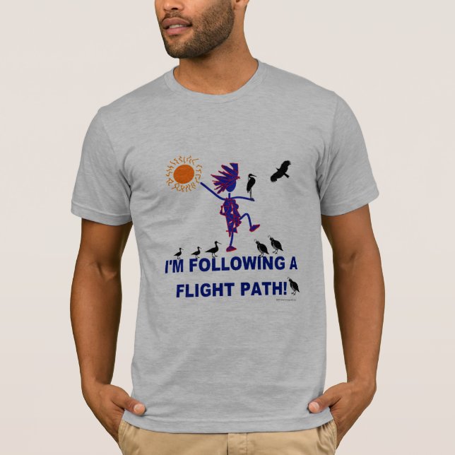 Bird Watching Flight Path T-Shirt (Front)