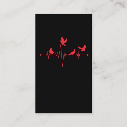 Bird Watching Heartbeat Ornithologist Pigeon Owner Business Card