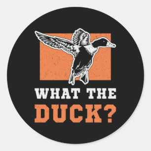 Bird Watching What The Duck Vintage Bird Watcher Classic Round Sticker