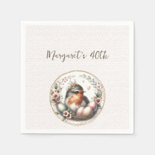 Bird Watercolor Napkins