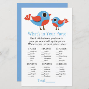 Bird What's in your purse game baby shower