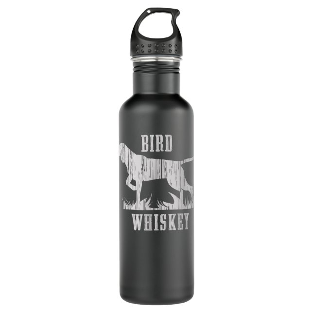 Bird Whiskey Dog Stainless Steel Water Bottle (Front)