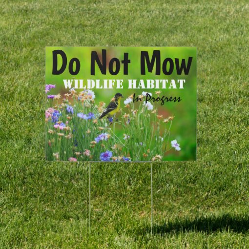 Bird Wildlife Habitat Sign | Zazzle