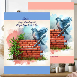 Bird Wings Already Exist Encouragement Fly Quote  Card