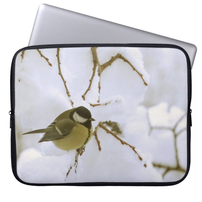 Bird Winter Photo Neoprene Laptop Sleeve 15" (Front)