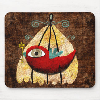 bird with a key mouse pad