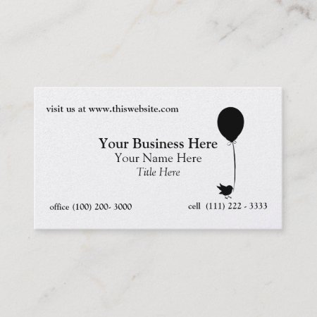 Bird With Balloon Business Card