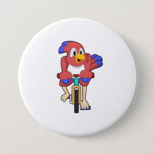 Bird with Bicycle Button