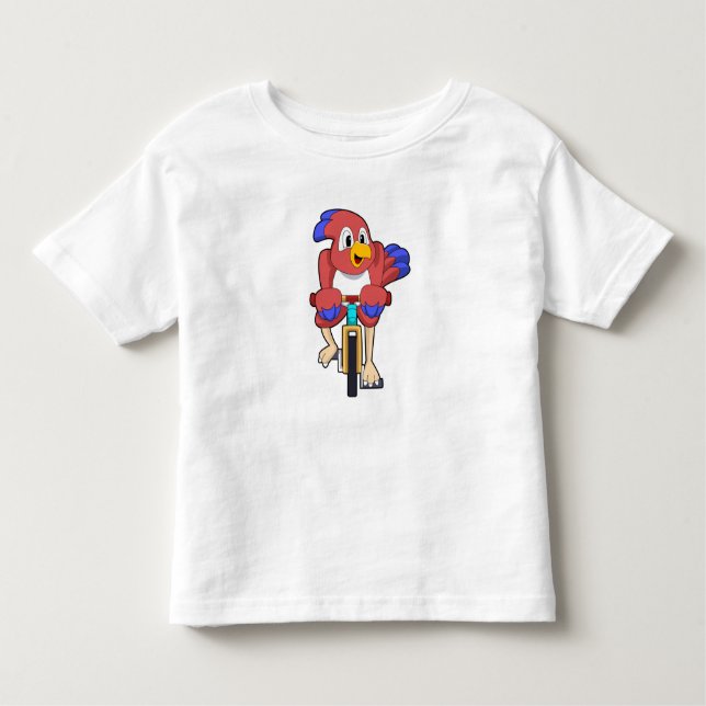 Bird with Bicycle Toddler T-shirt (Front)