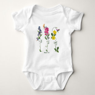 Bird With Flower Justice Love Mercy And Walk Jesus Baby Bodysuit