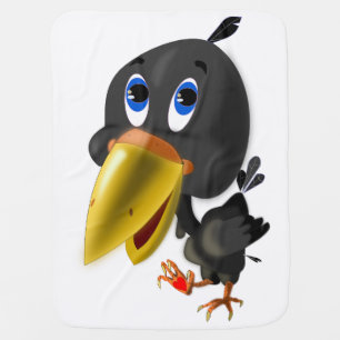 Bird with Heart Gift Funny Baby Blanket