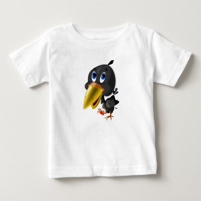 Bird with Heart Gift Funny Baby T-Shirt (Front)