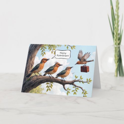Bird With Office Briefcase For Retirement