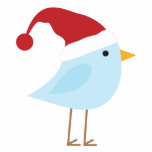Bird with Santa Hat Christmas Ornament<br><div class="desc">Art by Cocoa Studio</div>