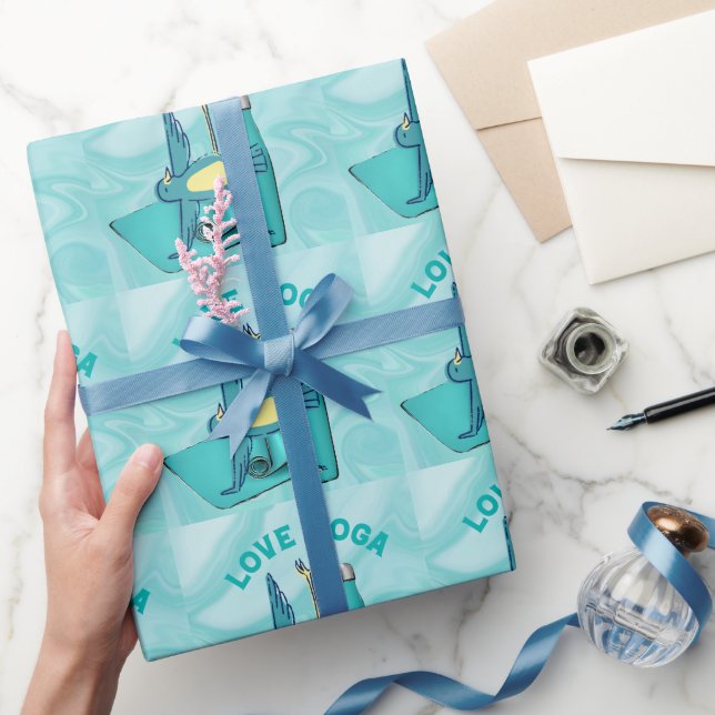 Bird Yoga Posing Wrapping Paper (Gifting)