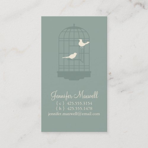Birdcage Calling Card Business Card
