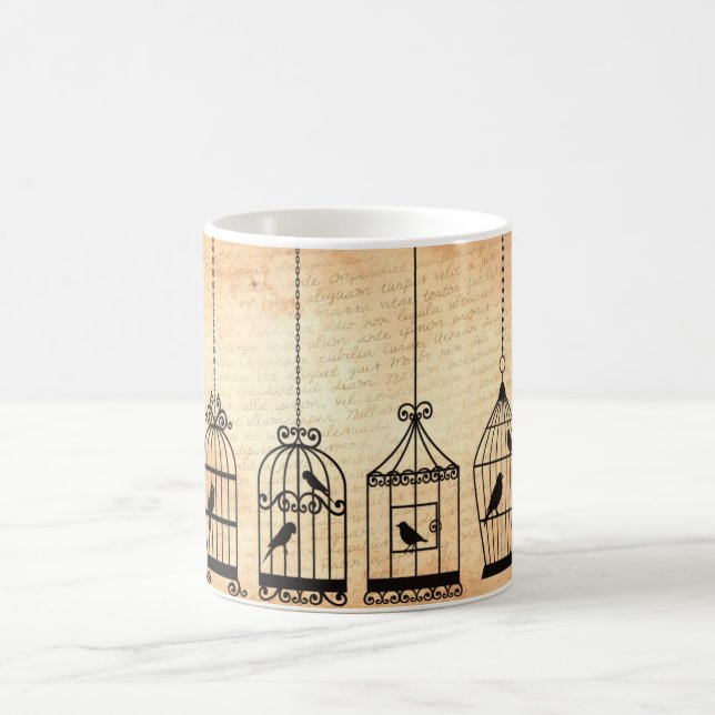 Birdcage Silhouettes Coffee Mug (Center)