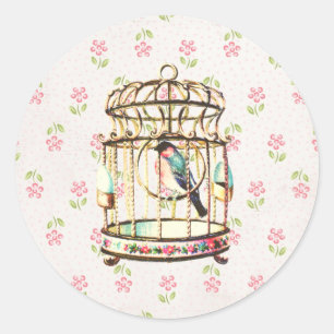 Birdcage Vintage Sticker