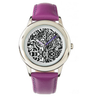 "Birdcreature" B&W Abstract Watch