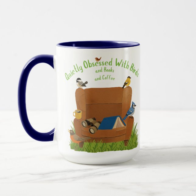 Birder-Coffee Lover-Book Reader Mug (Left)