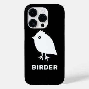 Birder Funny Black and White Case-Mate iPhone 14 Pro Case