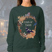 Birder Halloween Trick or Tweet Green