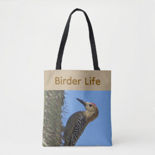 Birder Life Woodpecker Nature Photography Bird Tote Bag
