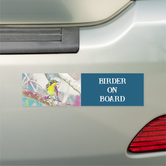 Birder on Board Car Magnet (In Situ)