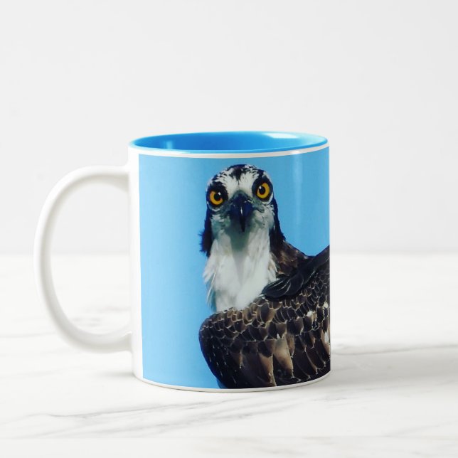 Birder's Coffee Mug / Cup - Osprey - Bird of Prey (Left)