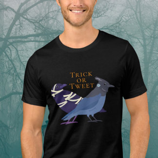 Birders Halloween Trick or Tweet Tri-Blend Shirt