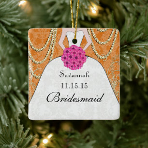 Birdesmaid Gifts You Choose Colors Ceramic Ornament