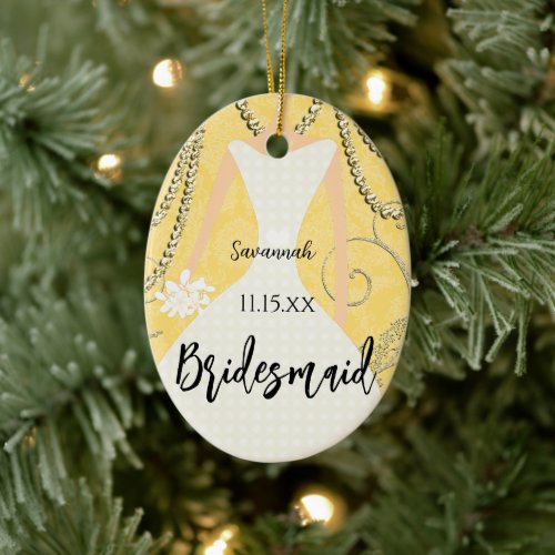 Birdesmaid Gifts You Choose Colors Ceramic Ornament