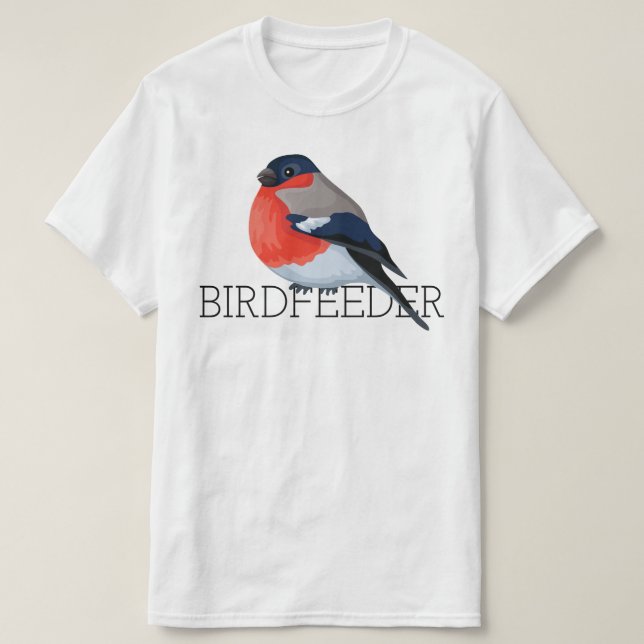 Birdfeeder Bullfinch T-Shirt (Design Front)