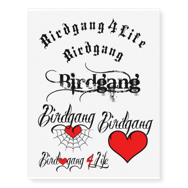 Birdgang Assorted - Temporary Tattoos (Front)