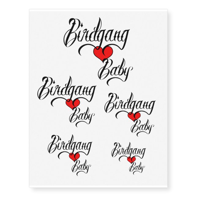 Birdgang Baby - Temporary Tattoos (Front)