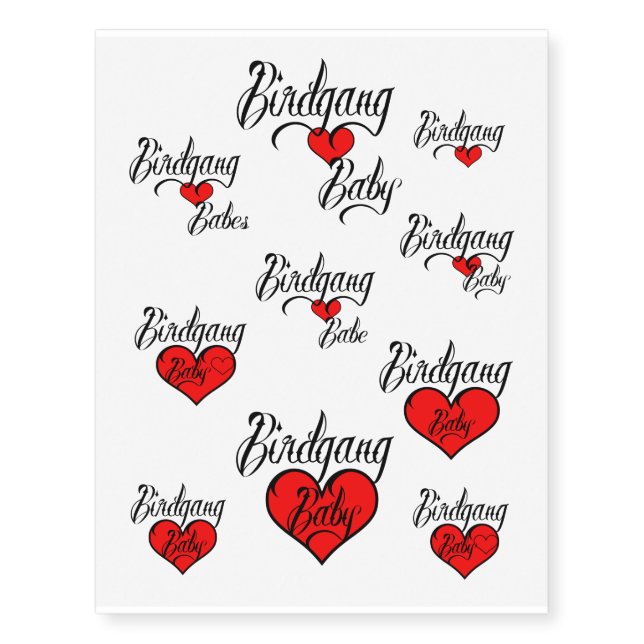 Birdgang Baby! - Temporary Tattoos (Front)