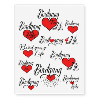 Birdgang Mixed - Temporary Tattoos