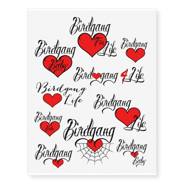 Birdgang Mixed - Temporary Tattoos (Front)