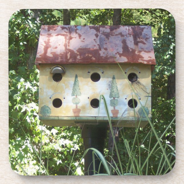 Birdhouse Beverage Coaster (Front)