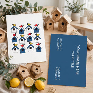 Birdhouse Bird House Colorful Birds Birdhouse Business Card