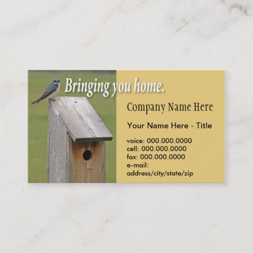 Customizable Birdhouse Business Card Shell