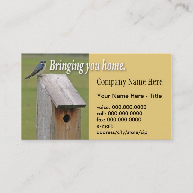Birdhouse Business Card Shell (Front)