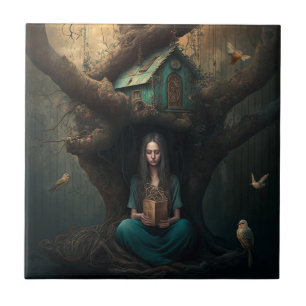 Birdhouse Dreams Ceramic Tile