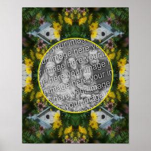 Birdhouse Flower Garden Create Your Own Photo Poster