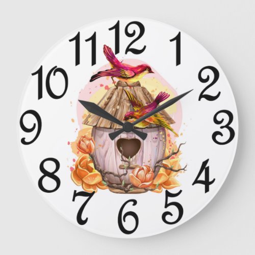 Birdhouse Large Clock