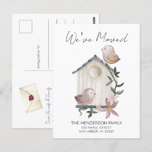 Birdhouse New Home Moving Announcement Postcard